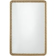 thumbnail image 1 of DecMode 24" x 36" Gold Rectangular Beaded Wall Mirror, 1 of 7