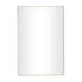 thumbnail image 1 of DecMode 24" x 36" Gold Wall Mirror with Thin Frame, 1 of 7