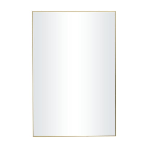 DecMode 24" x 36" Gold Wall Mirror with Thin Frame