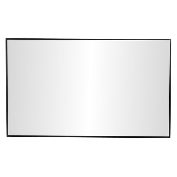 DecMode 24" x 40" Black Wall Mirror with Thin Frame