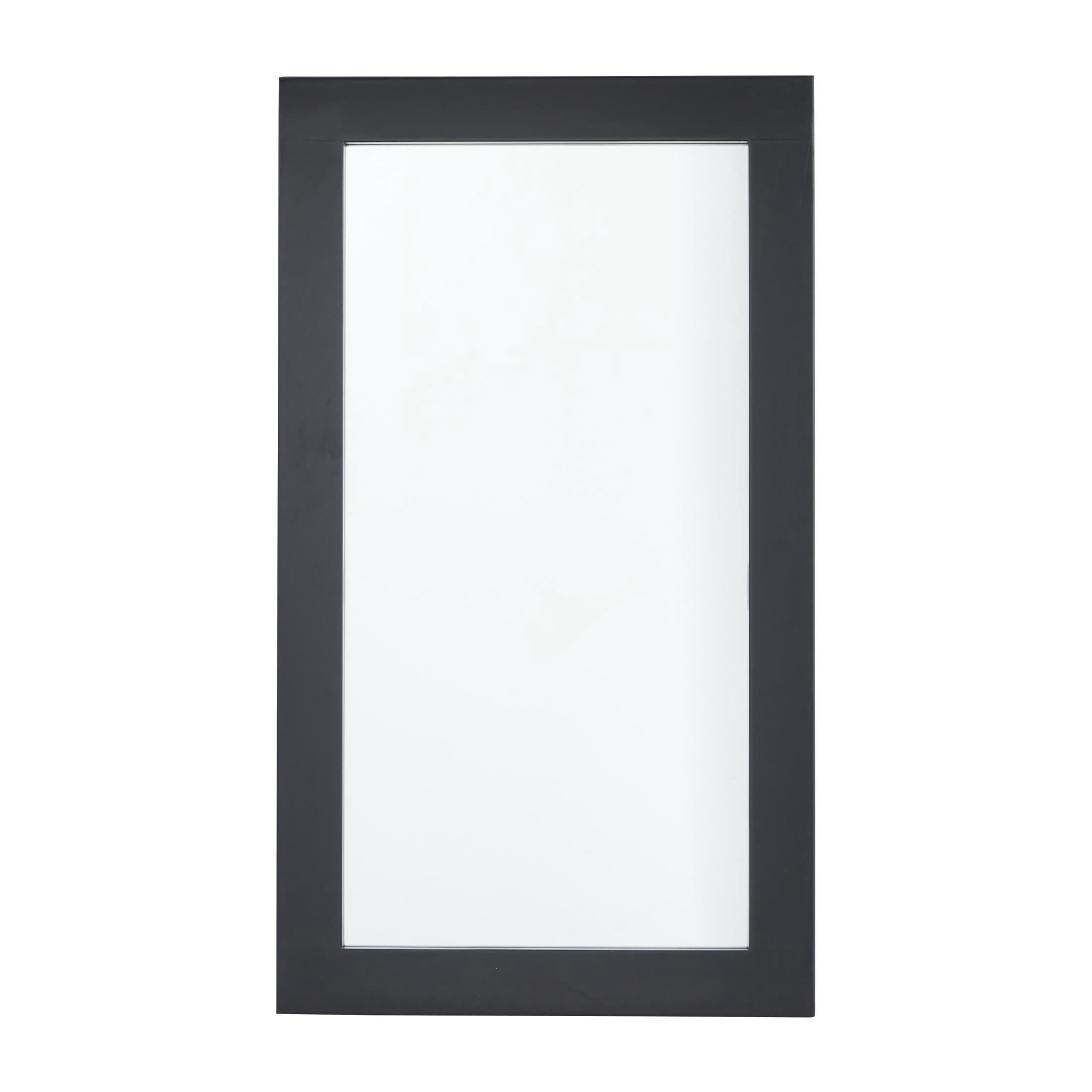 DecMode 24" x 42" Black Wall Mirror