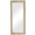thumbnail image 1 of DecMode 24" x 54" Brown Washed Beaded Wall Mirror, 1 of 12