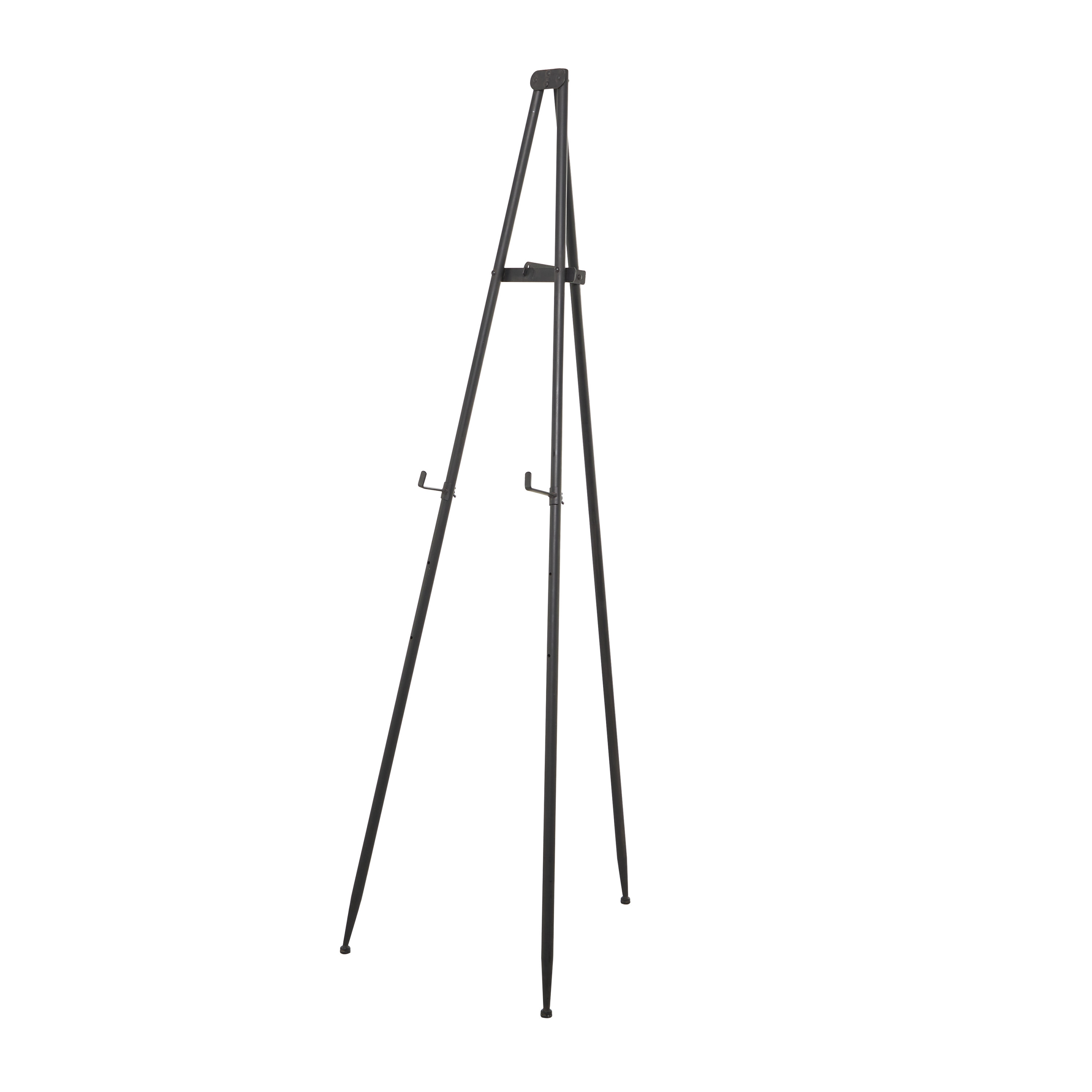DecMode 24 x 70 Black Metal Extra Large Free Standing Adjustable Display  Stand 3 Tier Easel with Foldable Stand, 1-Piece