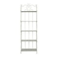 thumbnail image 1 of DecMode 24" x 73" White Metal Scroll Indoor Outdoor Tall Folding 5 Shelves Bakers Rack, 1-Piece, 1 of 18