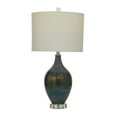 thumbnail image 1 of DecMode 25" Blue Table Lamp with White Linen Shade (2 Count), 1 of 10