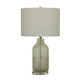 thumbnail image 1 of DecMode 25" Textured Gray Table Lamp with Cream Linen Shade (2 Count), 1 of 10