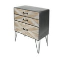 thumbnail image 1 of DecMode 25" x 32" Brown Metal 3 Drawer Cabinet, 1-Piece, 1 of 13