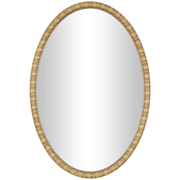 DecMode 25" x 37" Brown Wall Mirror with Beaded Inspired Frame