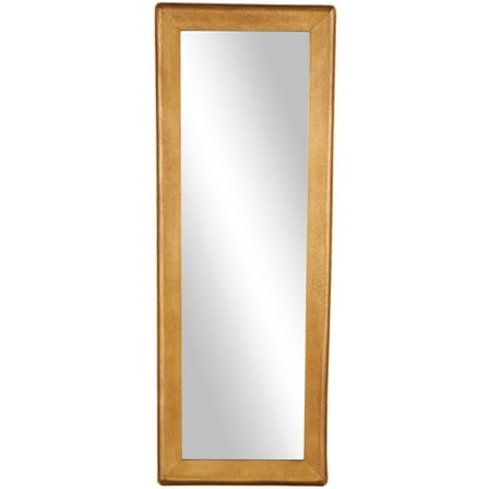 DecMode 25" x 69" Gold Wall Mirror with Textured Frame