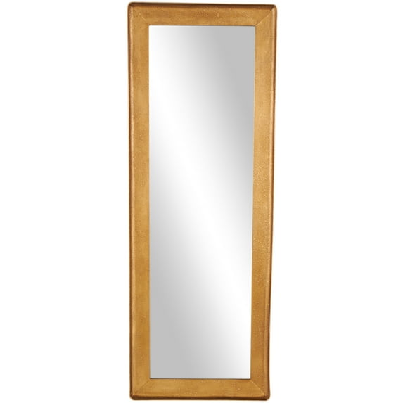 DecMode 25" x 69" Gold Wall Mirror with Textured Frame