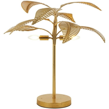 DecMode 26" 2 Light Tree Gold Table Lamp with Metal Shade