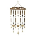 thumbnail image 1 of DecMode 26" Brown Wood Butterfly Windchime with Beads and Cone Bells, 1 of 6
