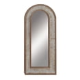 thumbnail image 1 of DecMode 26" x 59" Gold Window Inspired Wall Mirror with Arched Top, 1 of 8