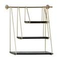 thumbnail image 1 of DecMode 26" x 6" 3-Tier Gold Wall Shelf, 1 of 13