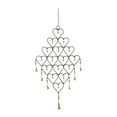 thumbnail image 1 of DecMode 27" Gold Metal Indoor Outdoor Hearts Windchime with Bells and Glass Beads, 1 of 7