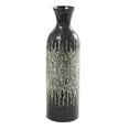 thumbnail image 1 of DecMode 27" Handmade Mosaic Shell Inlay Gray Mother of Pearl Shell Vase with Black Bamboo Base, 1 of 7