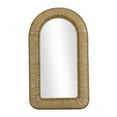 thumbnail image 1 of DecMode 27" x 48" Brown Woven Wall Mirror with Arched Top, 1 of 8