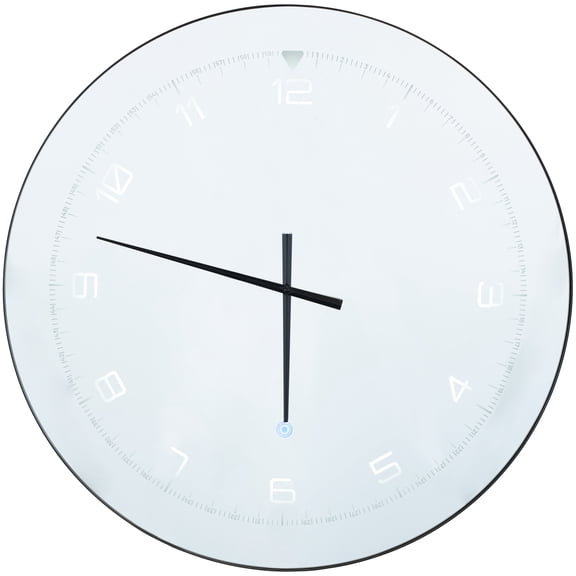 DecMode 28" Multi Colored Glass LED Wall Clock with Black Clocks Hands and White Numbers