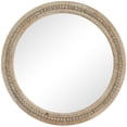 thumbnail image 1 of DecMode Brown Wood Washed Beaded Room Wall Mirror, 28" x 2" x 28", 1 of 13