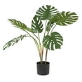thumbnail image 1 of DecMode 29" Artificial Monstera Plant in Realistic Leaves and Black Plastic Pot, 1 of 9