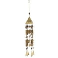 thumbnail image 1 of DecMode 29" Gold Wood Sun Stars Windchime with Beads and Cone Bells, 1 of 6