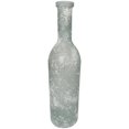 thumbnail image 1 of DecMode 29" Handmade Frosted Spanish Bottle Light Blue Recycled Glass Vase, 1 of 16