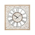 thumbnail image 1 of DecMode 29 In. White Farmhouse Wall Clock, 1 of 15