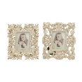 thumbnail image 1 of DecMode 2ASST 9" x 11" (4x6) White Polystone Traditional Photo Frame, Set of 2, 1 of 15