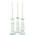 thumbnail image 1 of DecMode 3 Candle Recycled Glass Candle Holder, Set of 3, 1 of 14