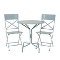 thumbnail image 1 of DecMode 3 Pcs Indoor Outdoor Folding Metal Bistro Set, 1 of 9