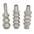 thumbnail image 1 of DecMode 3"W, 11"H Abstract Bubble Inspired Silver Ceramic Vase with Varying Shapes, Set of 3, 1 of 10