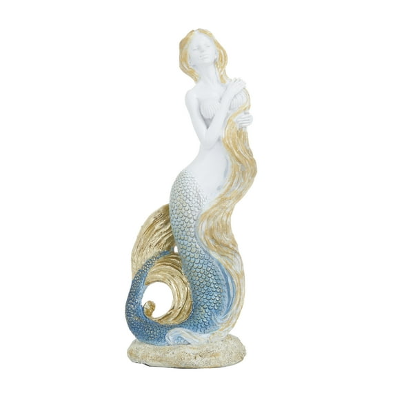 DecMode 3"W, 11"H Polystone Traditional Sculpture, Multi Colored, 1-Piece