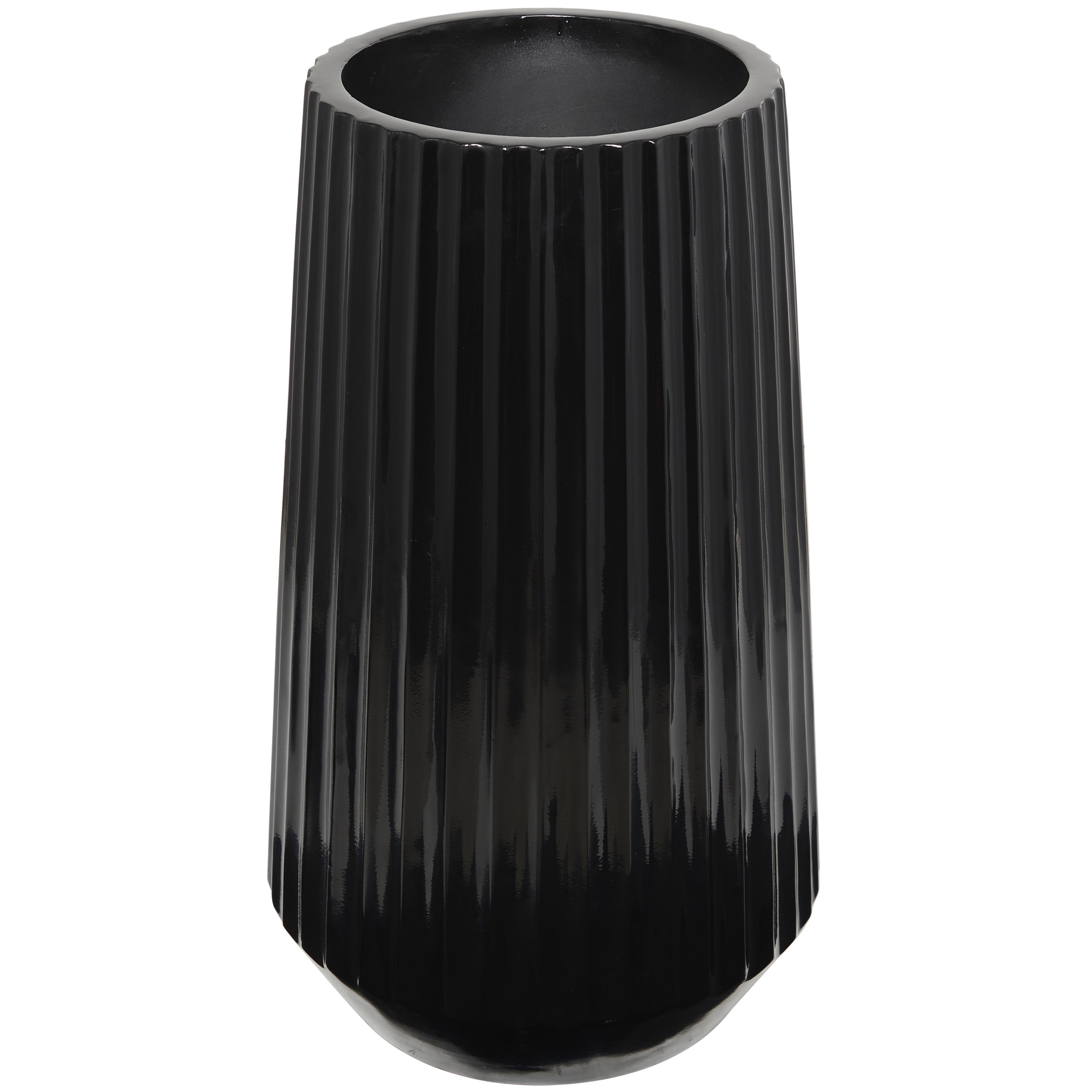 DecMode 30" Black Resin Vase