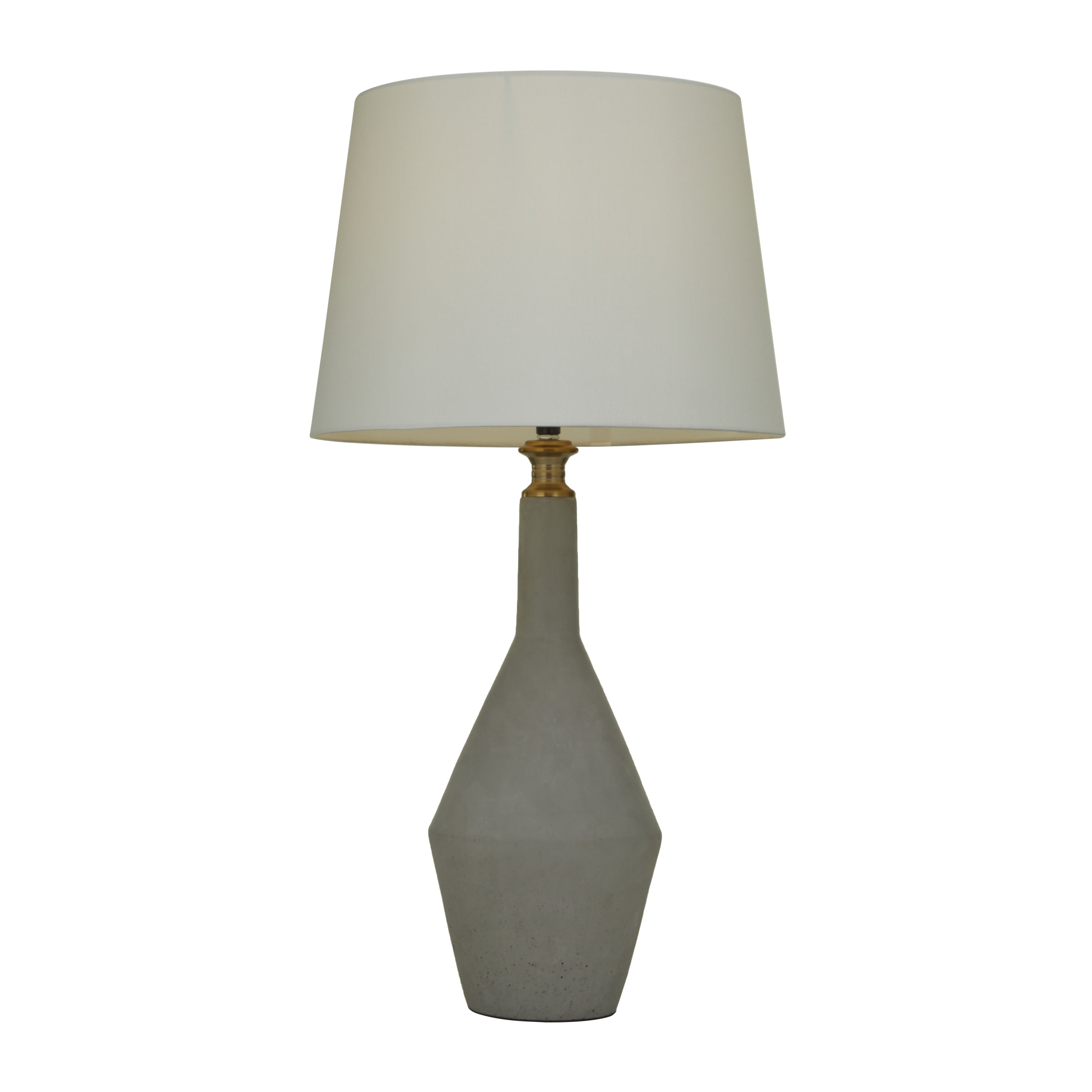DecMode 30" Gray Table Lamp with White Microfiber Shade