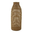 thumbnail image 1 of DecMode 30" Handmade Woven Brown Rattan Vase with Open Framed Grid Design, 1 of 10