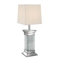 thumbnail image 1 of DecMode 30" Mirrored Silver Table Lamp with Cream Fabric Shade, 1 of 11