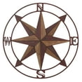 thumbnail image 1 of DecMode 30" Red Metal Rustic Wall Art, 1 of 11