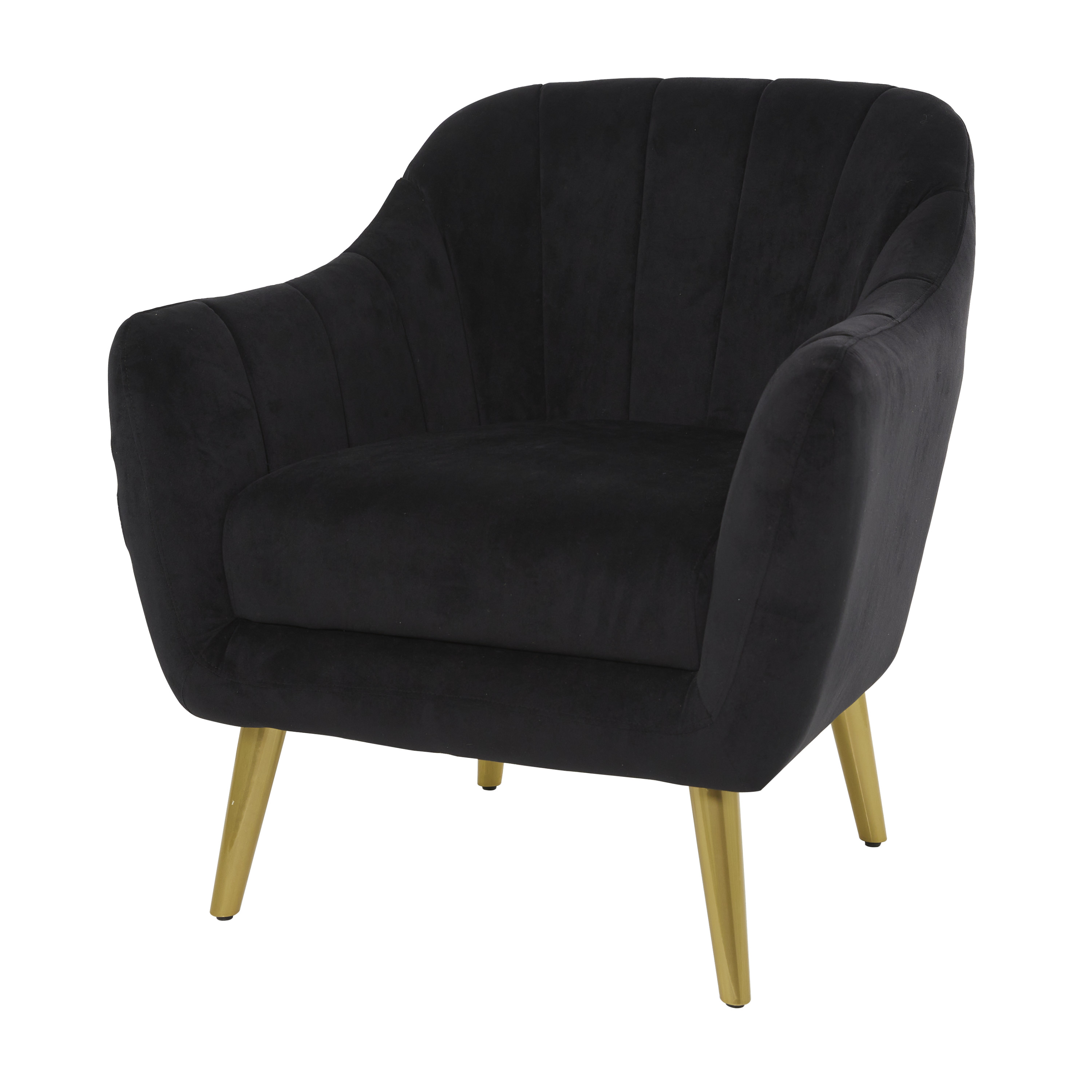 DecMode 30" x 32" Black Polyester Accent Chair, 1-Piece