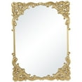 thumbnail image 1 of DecMode 30" x 41" Gold Ornate Baroque Floral Wall Mirror with Distressed Details, 1 of 11