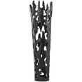 thumbnail image 1 of DecMode 31" Drip Black Aluminum Vase with Melting Designed Body, 1 of 10