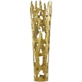 thumbnail image 1 of DecMode 31" Abstract Tall Floor Drip Gold Aluminum Metal Vase with Melting Designed Body, 1 of 11