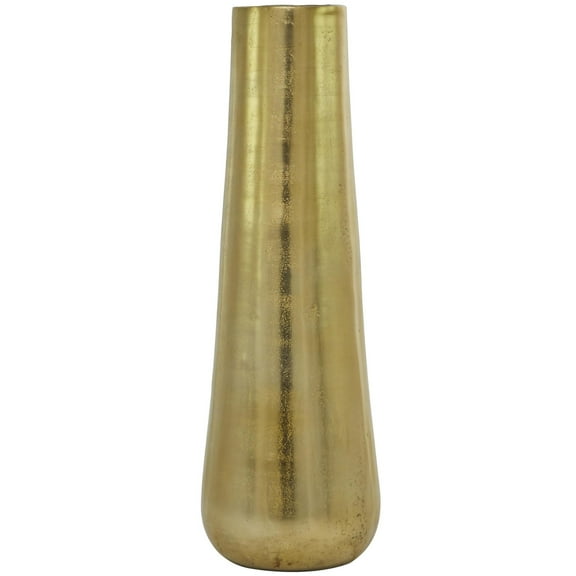 DecMode 31" Gold Aluminum Metal Vase