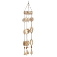 thumbnail image 1 of DecMode 31" Gold Metal Floral Windchime with Glass Beads and Cone Bells, 1 of 11