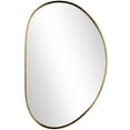 thumbnail image 1 of DecMode 31" x 20" Gold Oval Wall Mirror, 1 of 9