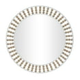 thumbnail image 1 of DecMode 31" x 31" White Wall Mirror with Beaded Detailing, 1 of 8
