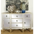 thumbnail image 1 of DecMode 31" x 48" Beige Wood Glam Cabinet, 1 of 8