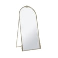 thumbnail image 1 of DecMode 31" x 64" Gold Metal Fleur De Lis Ornate Baroque Floor Mirror with Easel, 1 of 9