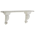 thumbnail image 1 of DecMode 31" x 7" 1-Tier White Scroll Wall Shelf, 1 of 9