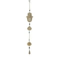 thumbnail image 1 of DecMode 32" Brown Mango Wood Hamas Buddha Windchime with Glass Beads and Cone Bell, 1 of 11