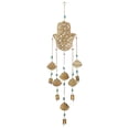 thumbnail image 1 of DecMode 32" Brown Mango Wood Hamas Buddha Windchime with Glass Beads and Cone Bells, 1 of 9